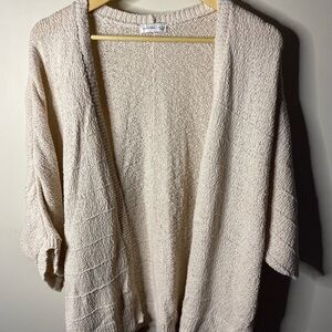 Gentle Fawn Beige Open-Front Cardigan
